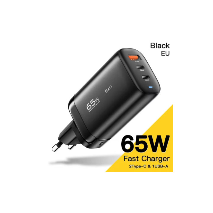 Chargeur 65 W USB-C – Puissance Rapide Smartphone & PC