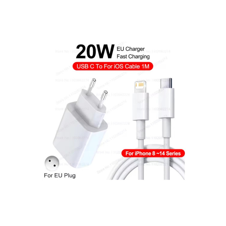 Chargeur USB-C 20W – Charge rapide