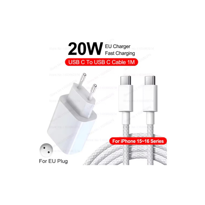 Chargeur USB-C 20W – Charge rapide