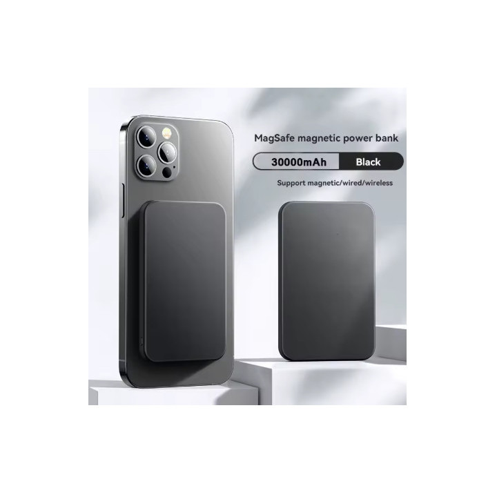 Batterie Externe Noir Magnétique