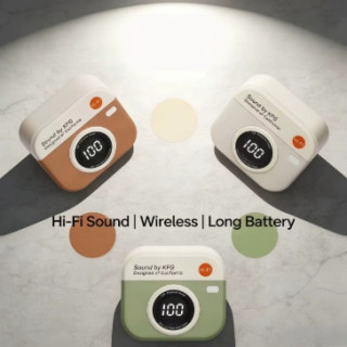 Écouteurs Bluetooth sans fil à succès, style rétro, avec affichage créatif du niveau de batterie et longue autonomie.