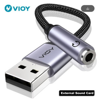 Adaptateur USB vers Jack 3.5 mm | Carte Son Externe USB Audio Casque & Micro