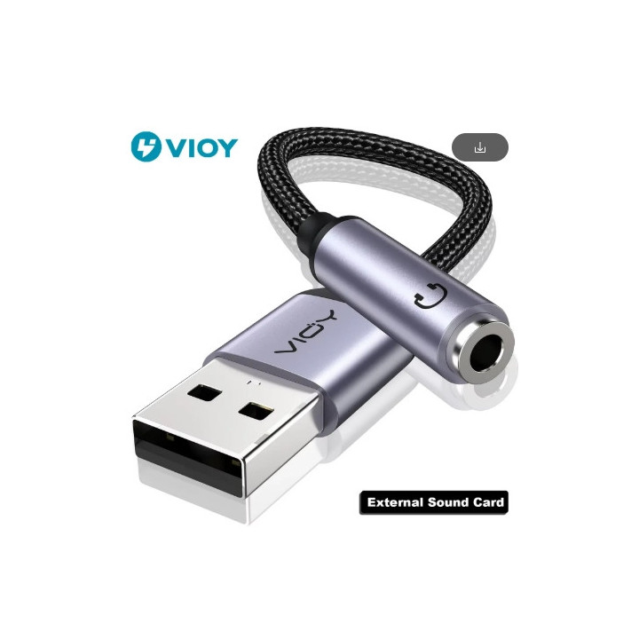 Adaptateur USB vers Jack 3.5 mm | Carte Son Externe USB Audio Casque & Micro