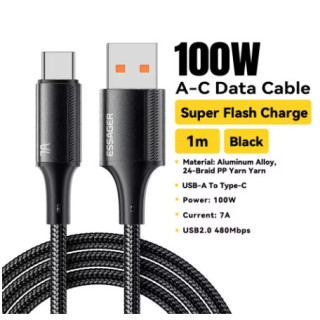 Câble USB-C vers USB-C 100W – Charge Rapide Power Delivery 5A