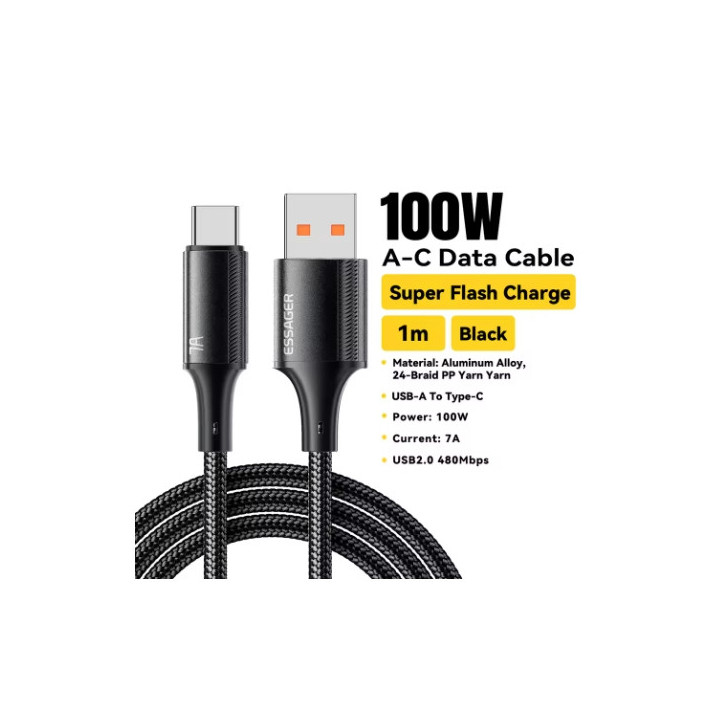 Câble USB-C vers USB-C 100W – Charge Rapide Power Delivery 5A