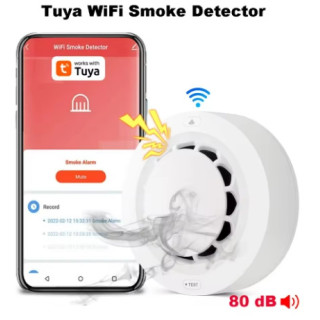 Détecteur de Fumée WiFi Smart Life Tuya Connecté