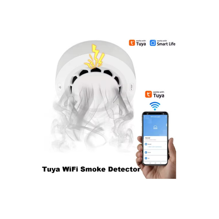 Détecteur de Fumée WiFi Smart Life Tuya Connecté