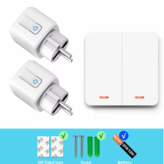 2 prises intelligentes avec interrupteur mural